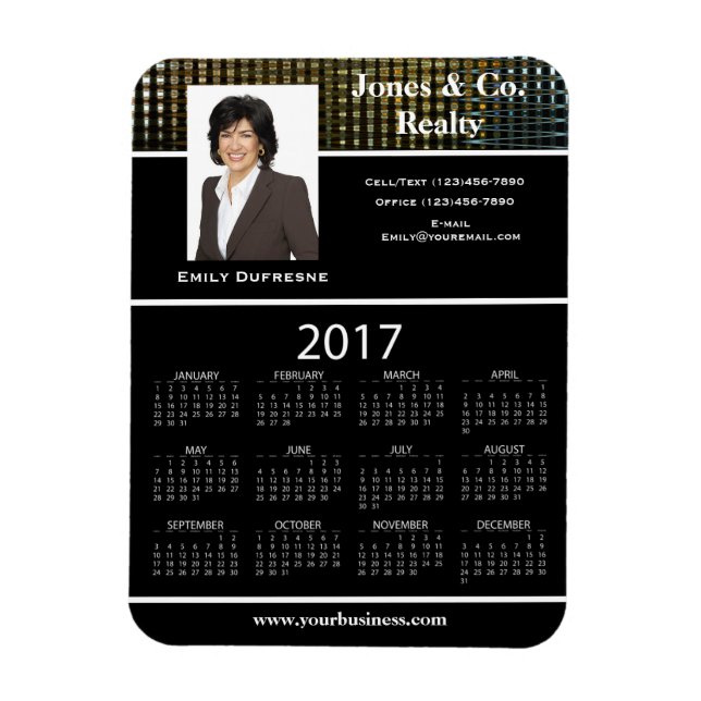 Business Advertising/Promotional 2017 Calendar II Magnet (Vertical)