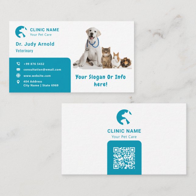 Business Animal pet | Simple modern Business Card (Front/Back)