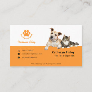 Business Animal Shop   Modern Minimalist Business  Business Card