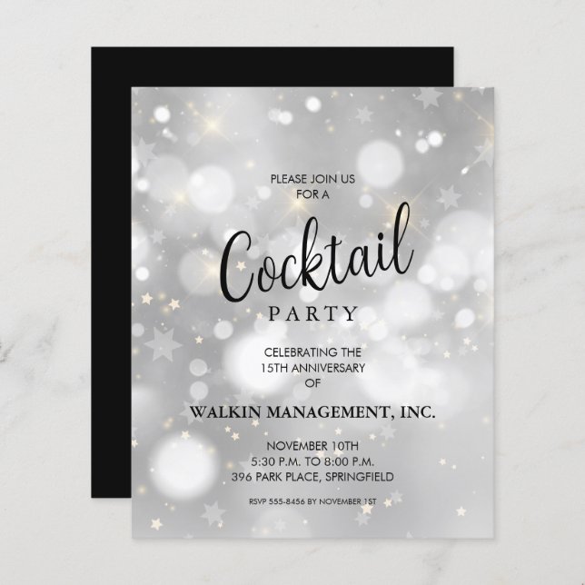 Business Anniversary Budget Invitations (Front/Back)