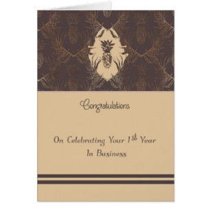 Business Anniversary Card First Year