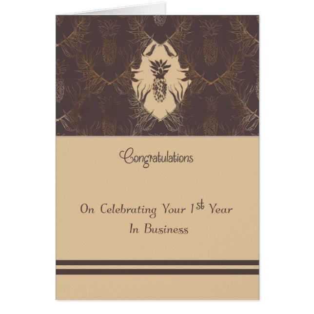 Business Anniversary Card First Year (Front)