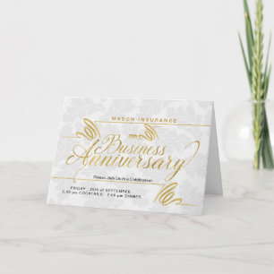 Business Anniversary Changeable Year Blank Thank You Card