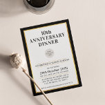 BUSINESS ANNIVERSARY PARTY modern black gold Invitation<br><div class="desc">by kat massard / WWW.SIMPLYSWEETPAPERIE.COM
Love the design,  but would like to see some changes - another colour scheme,  product,  add a photo or adapted for a different occasion - no worries simply contact me,  kat@simplysweetPAPERIE.com I am happy to help!</div>