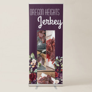 Business Announcement Banner Plum Purple Roses Gol