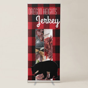 Business Announcement Banner Red Buffalo Bear Blac
