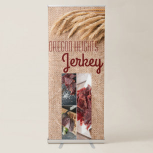Business Announcement Banner Wheat on Burlap Sack