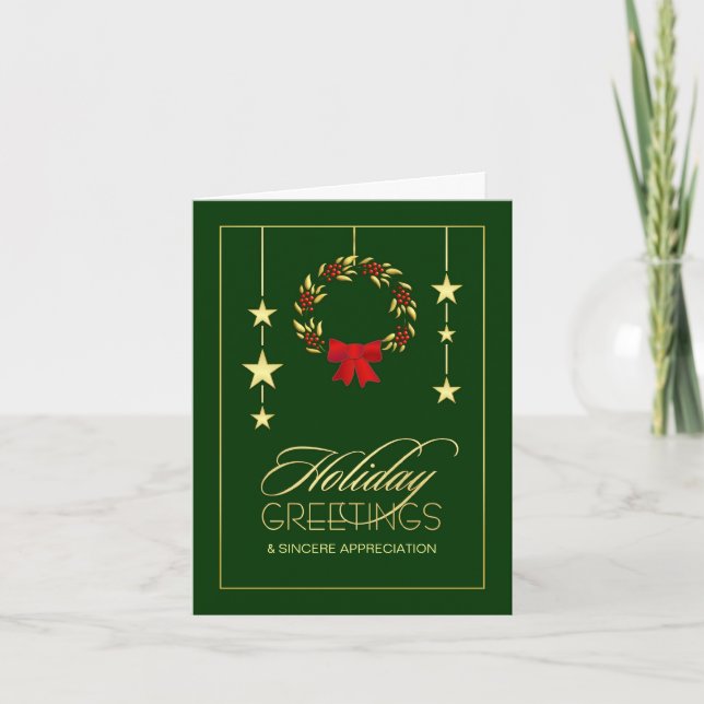 Business Appreciation Holiday Greeting Cards (Front)