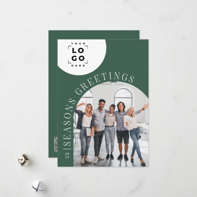 Business Arch Photo green logo Christmas Holiday (Front/Back In Situ)