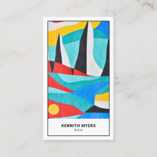 Business Art Abstract Minimalist Business Card
