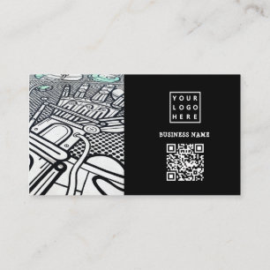 Business Art Gallery   Modern Minimalist Business  Business Card