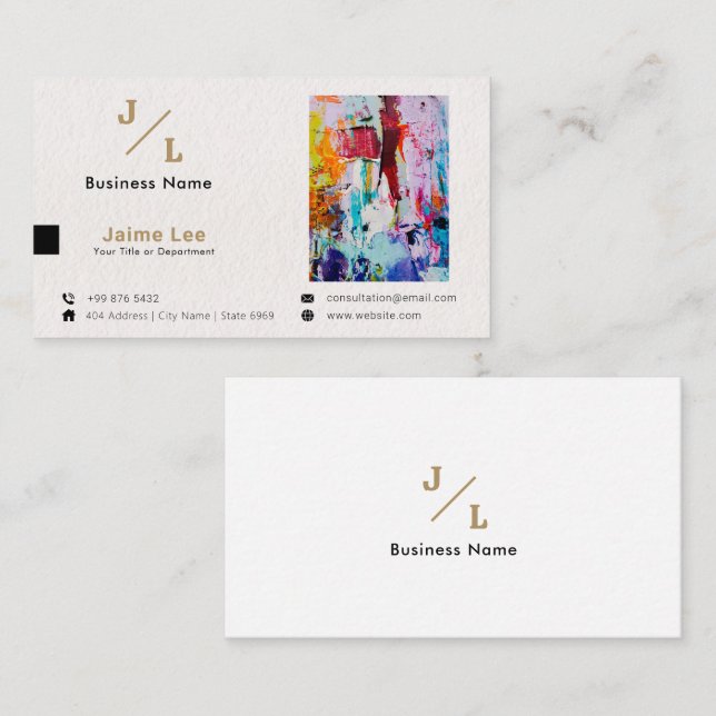 Business Art Gallery | Modern Minimalist Business Card (Front/Back)