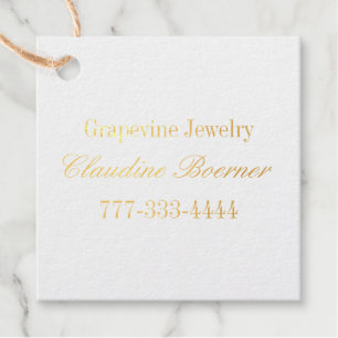 Business Artist Crafter Foil Product Hang Favour  Favour Tags