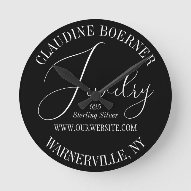 Business Artist Crafter Show Shop Wall Clock (Front)