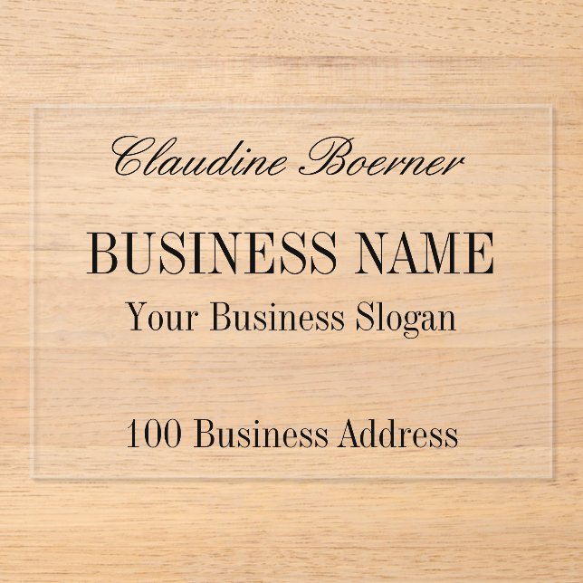 Business Artist Crafter Small Affordable Acrylic Invitations (Front)