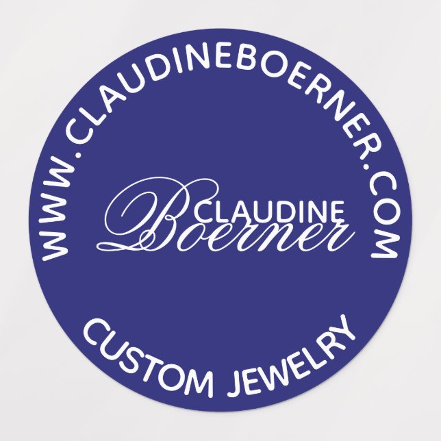 Business Artist Crafter Waterproof Circle Label (Design 1)