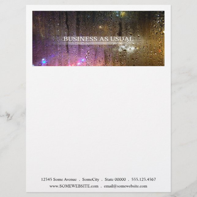 business as usual custom letterhead (Front)