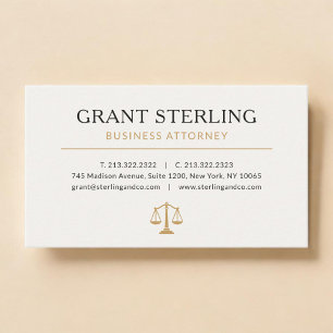 Business Attorney Neutral Beige Gold Card