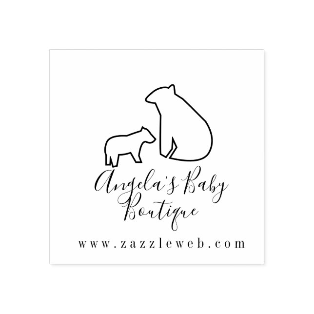 Business Baby Boutique Clothing Logo Rubber Stamp (Imprint)