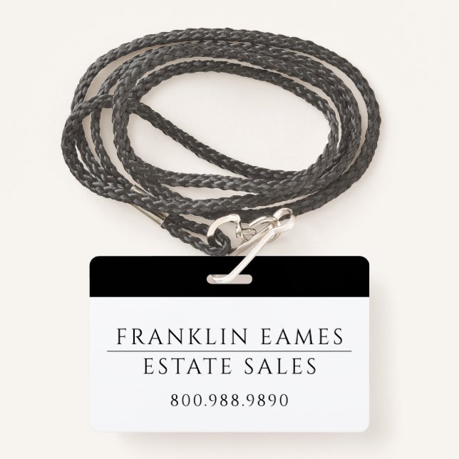 Business Badge ID Badge (Front with Lanyard)