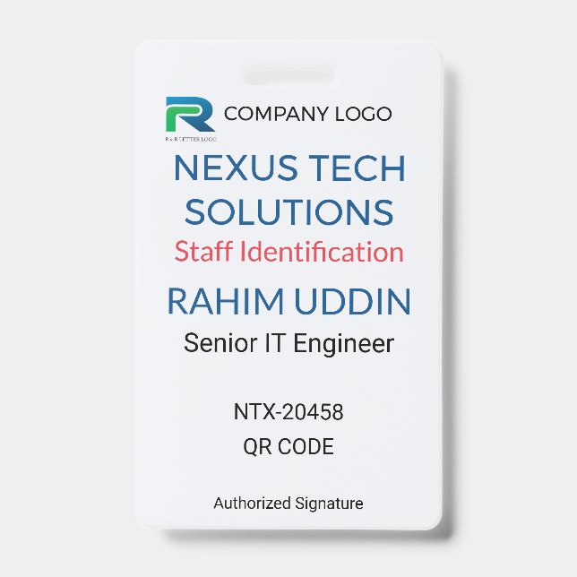 Business Badge | Staff Badge – ID Logo (Front)