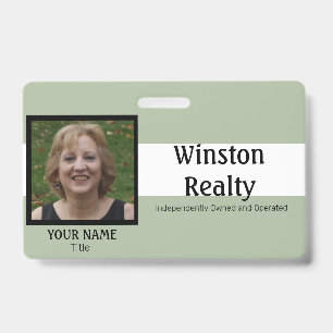 Business Badge TEMPLATE with Photo ID