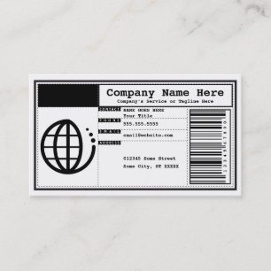 business barcode business card