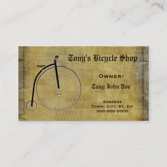 Business Bicycle Repair or Personal Card (Front)