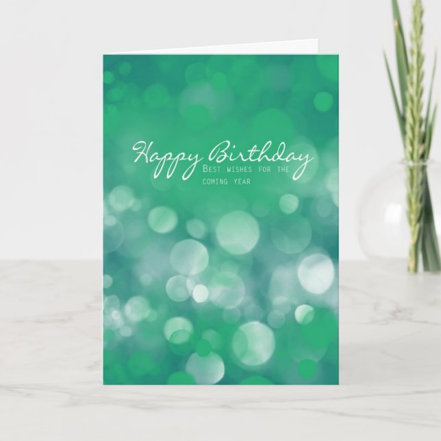 Business Birthday Card, Best Wishes Card (Front)