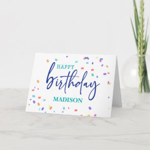 Business Birthday from All of Us Colourful Confett Card