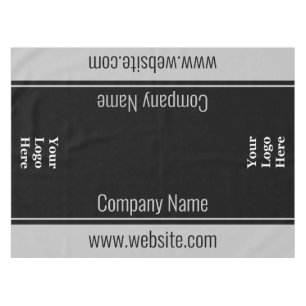 Business Black and Grey Text Template Your Logo Tablecloth