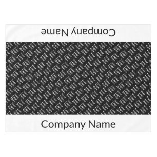 Business Black and White Logo Pattern Company Name Tablecloth