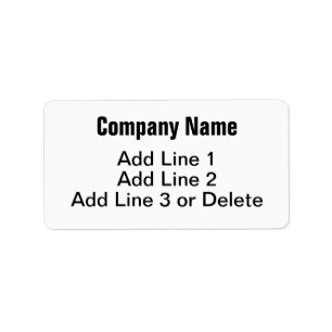 Business Black and White Simple Label