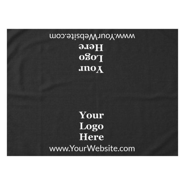 Business Black and White Website Text Company Logo Tablecloth (Front (Horizontal))