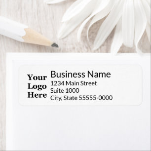 Business Black and White Your Logo Return Address