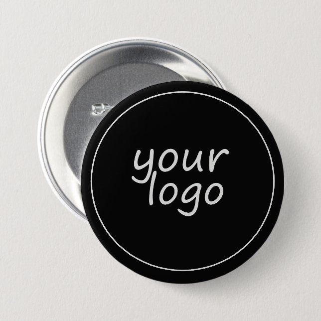 Business  Black Button with Monogram (Front & Back)