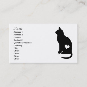 Business Black Cat Business Card