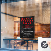 Business Black Friday Sale Black Window Cling