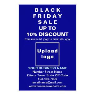 Business Black Friday Sale on Blue Photo Paper Print