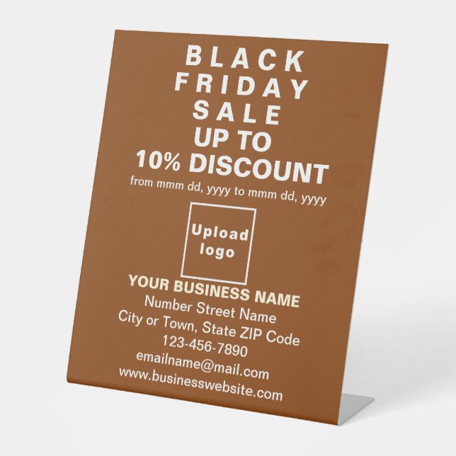 Business Black Friday Sale on Brown Pedestal Sign (Front)