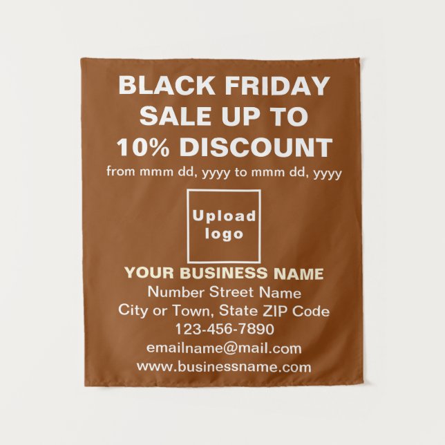 Business Black Friday Sale on Brown Tapestry (Front)