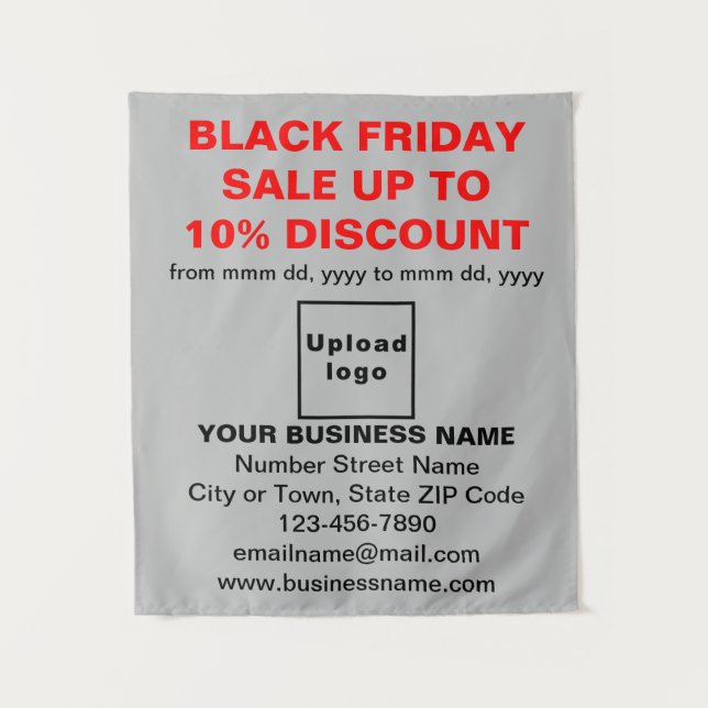 Business Black Friday Sale on Grey Tapestry (Front)