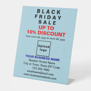 Business Black Friday Sale on Light Blue Pedestal Sign