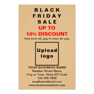 Business Black Friday Sale on Light Brown Photo Print