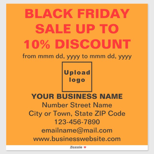 Business Black Friday Sale on Orange Colour (Sheet)