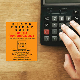 Business Black Friday Sale on Orange Colour Flyer