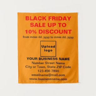 Business Black Friday Sale on Orange Colour Tapestry