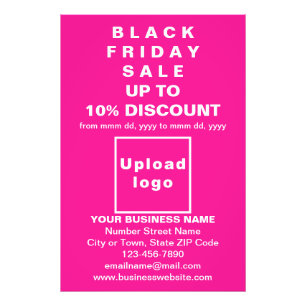 Business Black Friday Sale on Pink Photo Paper Print