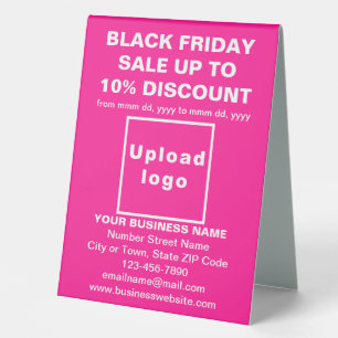 Business Black Friday Sale on Pink Table Sign