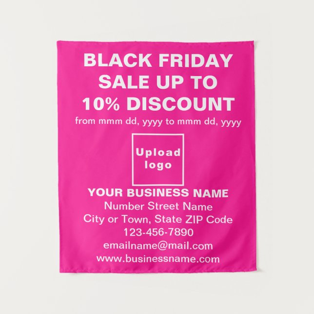 Business Black Friday Sale on Pink Tapestry (Front)